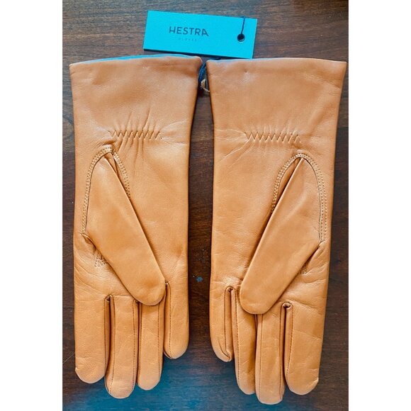 Hestra Womens Leather Hairsheep Gloves Size 7 Lined In Soft Wool New With Tags - Picture 3 of 9